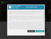 Tablet Screenshot of financieredelarc.com